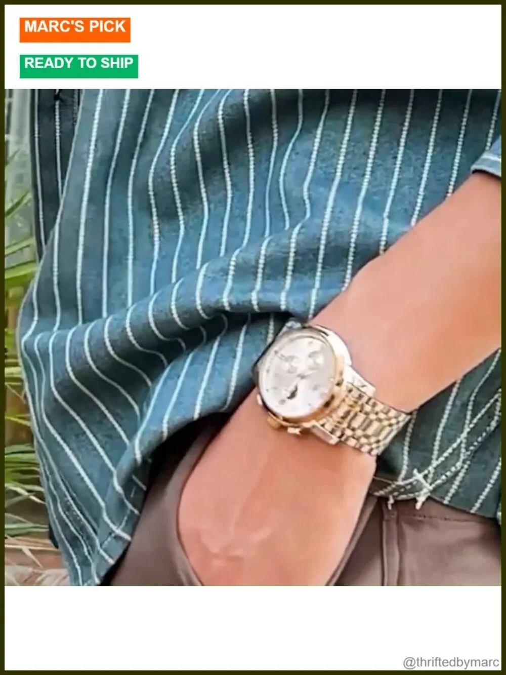 Luxury Large Face Quartz Stainless Steel Waterproof Wrist Watch